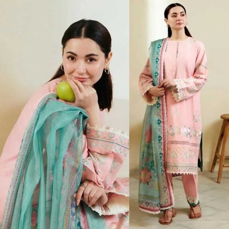 Shop with Namra is offering ZARA SHAHJAHAN 3PC Lawn Embroidered Shirt With Printed Dupatta 377 in latest clothing collection 2024