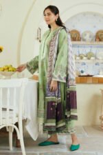 ZARA SHAHJAHAN 3PC Lawn Embroidered Shirt With Printed Dupatta-485 - Image 4
