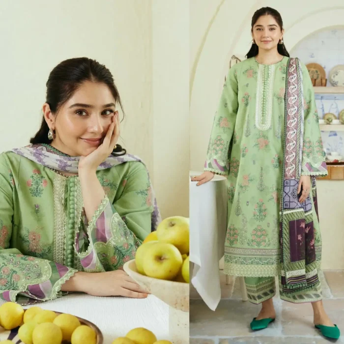 ZARA SHAHJAHAN 3PC Lawn Embroidered Shirt With Printed Dupatta-485 - Image 1