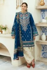 ZARA SHAHJAHAN 3PC Lawn Embroidered Shirt With Printed Dupatta-489 - Image 2
