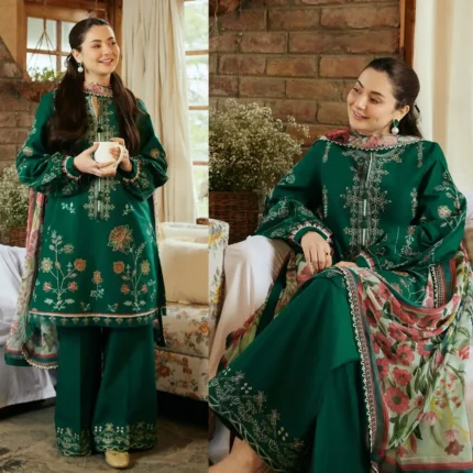ZARA SHAHJAHAN 3PC Lawn Embroidered Shirt With Printed Dupatta-491