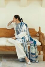 ZARA SHAHJAHAN 3PC Lawn Embroidered Shirt With Printed Dupatta-492 - Image 4