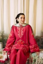 ZARA SHAHJAHAN 3PC Lawn Embroidered Shirt With Printed Dupatta-493 - Image 2