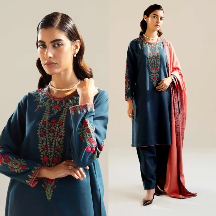 Zara Shahjahan Lawn 3PC Embroidered-372 - Image 1