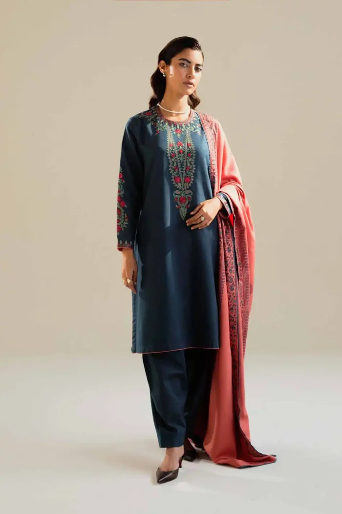 Zara Shahjahan Lawn 3PC Embroidered-372 - Image 6