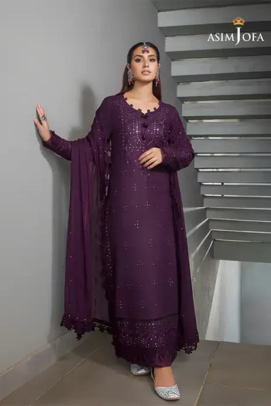 Shop with Namra is offering Asim Jofa Linen 3PC Embroidered 268 1 in latest clothing collection 2024