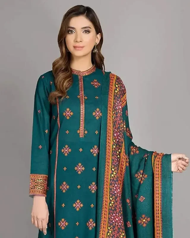 Shop with Namra is offering Linen 3PC Embroidered 356 1 in latest clothing collection 2024