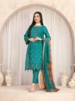 Tawakkal Chikankari Lawn 3PC Embroidered With Printed Dupatta-440 - Image 3