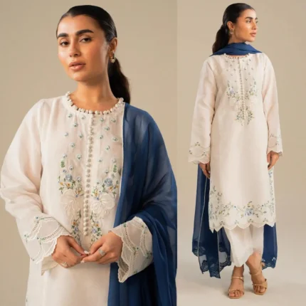 ZARA SHAHJAHAN 3PC Lawn Embroidered Shirt With Chiffon Dupatta-483