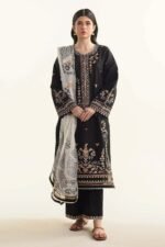ZARA SHAHJAHAN 3PC Lawn Embroidered Shirt With Printed Dupatta-490 - Image 4
