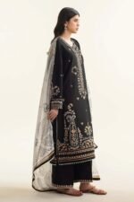 ZARA SHAHJAHAN 3PC Lawn Embroidered Shirt With Printed Dupatta-490 - Image 5