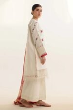 ZARA SHAHJAHAN 3PC Lawn Embroidered Shirt With Printed Dupatta-494 - Image 4