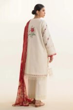 ZARA SHAHJAHAN 3PC Lawn Embroidered Shirt With Printed Dupatta-494 - Image 6