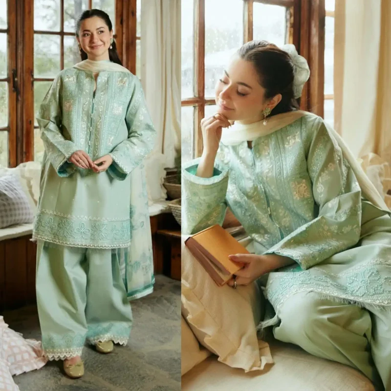 Shop with Namra is offering ZARA SHAHJAHAN 3PC Lawn Embroidered Shirt With Printed Dupatta 495 in latest clothing collection 2024