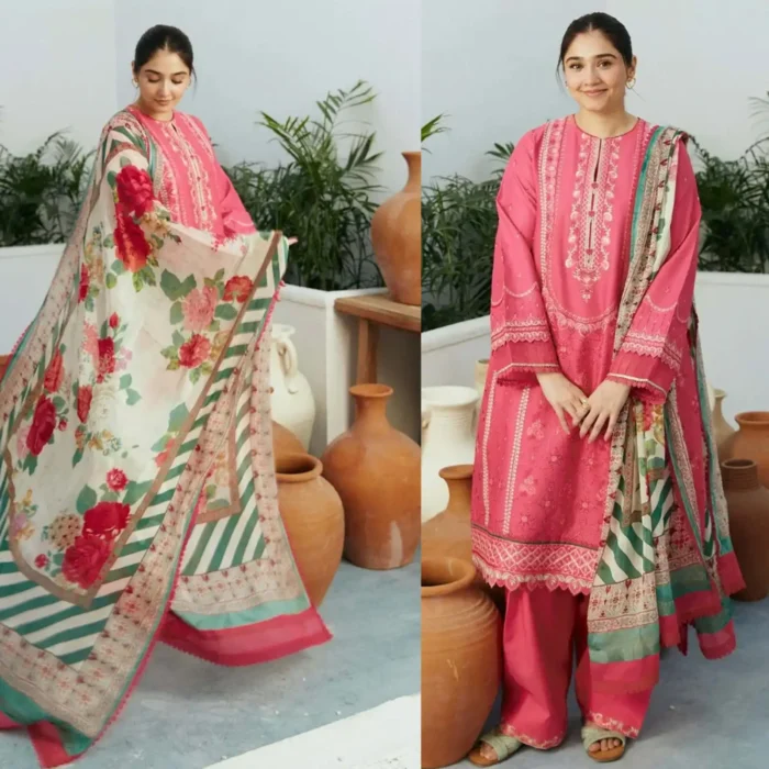 ZARA SHAHJAHAN 3PC Lawn Embroidered Shirt With Printed Dupatta-515 (1) ZARA SHAHJAHAN 3PC Lawn Embroidered Shirt With Printed Dupatta-515 - Image 1