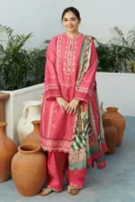 ZARA SHAHJAHAN 3PC Lawn Embroidered Shirt With Printed Dupatta-515 - Image 4