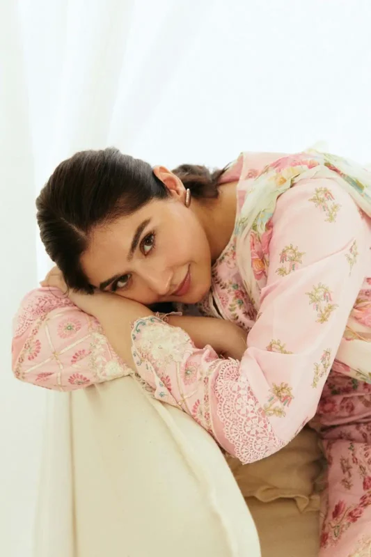 Shop with Namra is offering 3PC LAWN Embroidered shirt with printed dupatta 524 3 in latest clothing collection 2024