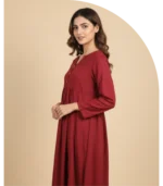 Maroon Staple Silk 2 Piece Suit Revival Collection