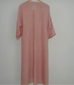 Pastel Pink Rayon Viscose 2 Piece Suit Long Straight Shirt
