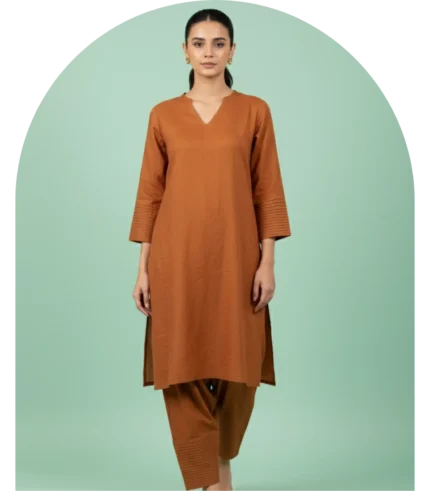Minimalist Staple Silk Set - Mocha | Daily & Semi-Casual Wear 2025 New design