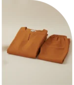 Mocha Minimalist Staple Silk Set | Daily & Semi-Casual Wear 2025 New design
