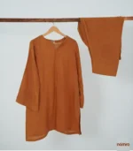 Mocha Minimalist Staple Silk Set | Daily & Semi-Casual Wear 2025 New design