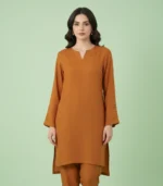 Mocha Minimalist Staple Silk Set | Daily & Semi-Casual Wear 2025 New design